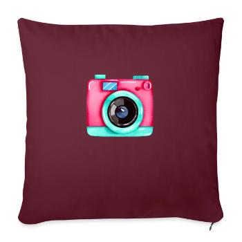 Kamera Fotografen Fotograf schön Fotografieren - Sofakissenbezug 45 x 45 cm - Burgunderrot - Vorne