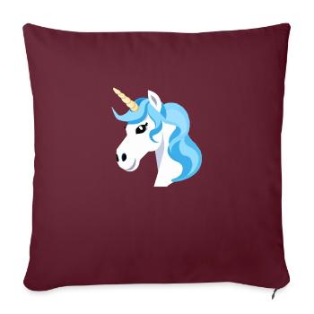 Regenbogen Einhorn Unicorn Rainbow Pferd LGBTQ 1 - Sofakissenbezug 45 x 45 cm - Burgunderrot - Vorne