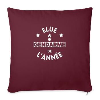 Elue gendarme de l année - Housse de coussin décorative 45 x 45 cm - bordeaux - Devant