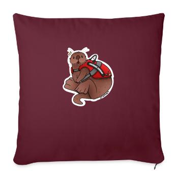 Conférences Tazz | Soutien émotionnel - Housse de coussin décorative 45 x 45 cm - bordeaux - Devant