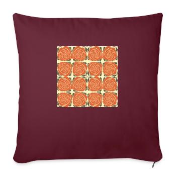 F56 - Housse de coussin décorative 45 x 45 cm - bordeaux - Devant