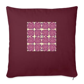 F58 - Housse de coussin décorative 45 x 45 cm - bordeaux - Devant