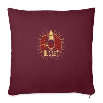 Serrer les dents - Housse de coussin décorative 45 x 45 cm - bordeaux - Devant