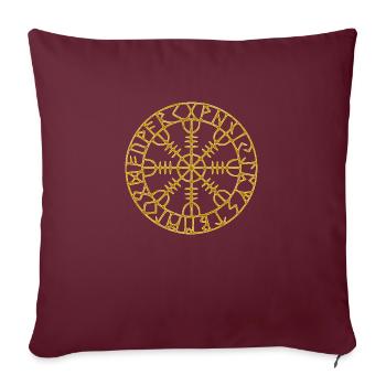 Vikings norden valhalla suède scandinavia flaga - Housse de coussin décorative 45 x 45 cm - bordeaux - Devant