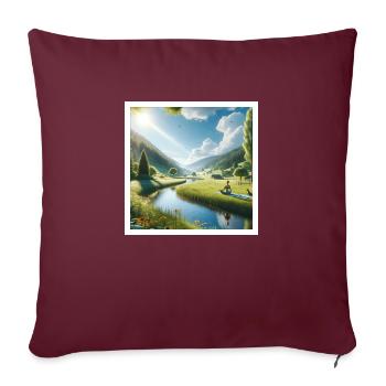 Corporéité - Housse de coussin décorative 45 x 45 cm - bordeaux - Devant