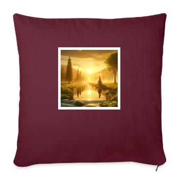 Romantic landscape to relax - Sofa pillowcase 17,3'' x 17,3'' (45 x 45 cm) - burgundy - Front