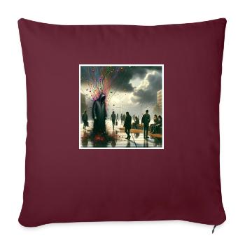 toxic energy - Sofa pillowcase 17,3'' x 17,3'' (45 x 45 cm) - burgundy - Front