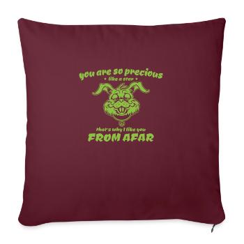 Lustiger Reim - You are so precious like a star - Sofakissenbezug 45 x 45 cm - Burgunderrot - Vorne