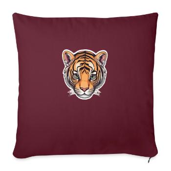 bébé tigre 2 - Housse de coussin décorative 45 x 45 cm - bordeaux - Devant
