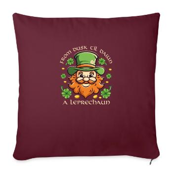 Irish Ireland Trèfle Leprechaun Leprechaun Rhyme - Housse de coussin décorative 45 x 45 cm - bordeaux - Devant