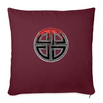 Nœud de bouclier - Housse de coussin décorative 45 x 45 cm - bordeaux - Devant