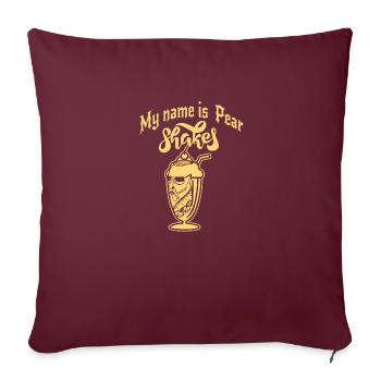 Shakespear Lustiger Design - My name is Pear - Sofakissenbezug 45 x 45 cm - Burgunderrot - Vorne