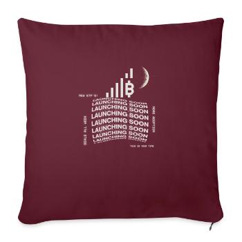 Crypto Summer: The Heat is On - Sofa pillowcase 17,3'' x 17,3'' (45 x 45 cm) - burgundy - Front
