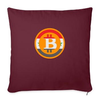Bitcoin Syrien - Sofakissenbezug 45 x 45 cm - Burgunderrot - Vorne