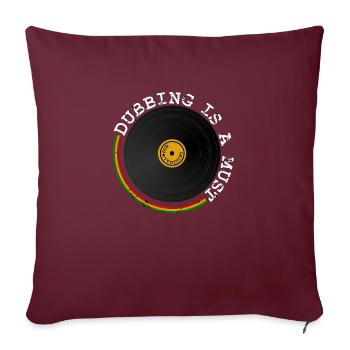 Doublage - Housse de coussin décorative 45 x 45 cm - bordeaux - Devant