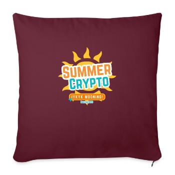 Crypto Summer: The Heat is On - Sofa pillowcase 17,3'' x 17,3'' (45 x 45 cm) - burgundy - Front