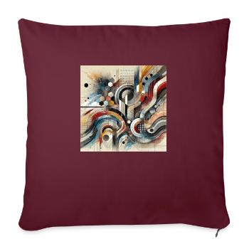 Striking Movement - Abstract Painting - Sofa pillowcase 17,3'' x 17,3'' (45 x 45 cm) - burgundy - Front