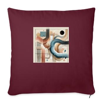 Modern Elegance - Abstract Painting - Sofa pillowcase 17,3'' x 17,3'' (45 x 45 cm) - burgundy - Front