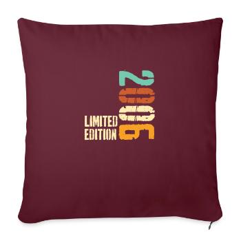 Né en 2006 - Vintage 2006 Anniversaire Rétro - Housse de coussin décorative 45 x 45 cm - bordeaux - Devant