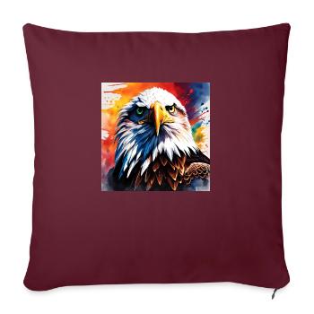 Adler farbig - Sofakissenbezug 45 x 45 cm - Burgunderrot - Vorne
