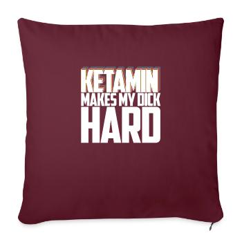 Chemise à la kétamine - Housse de coussin décorative 45 x 45 cm - bordeaux - Devant