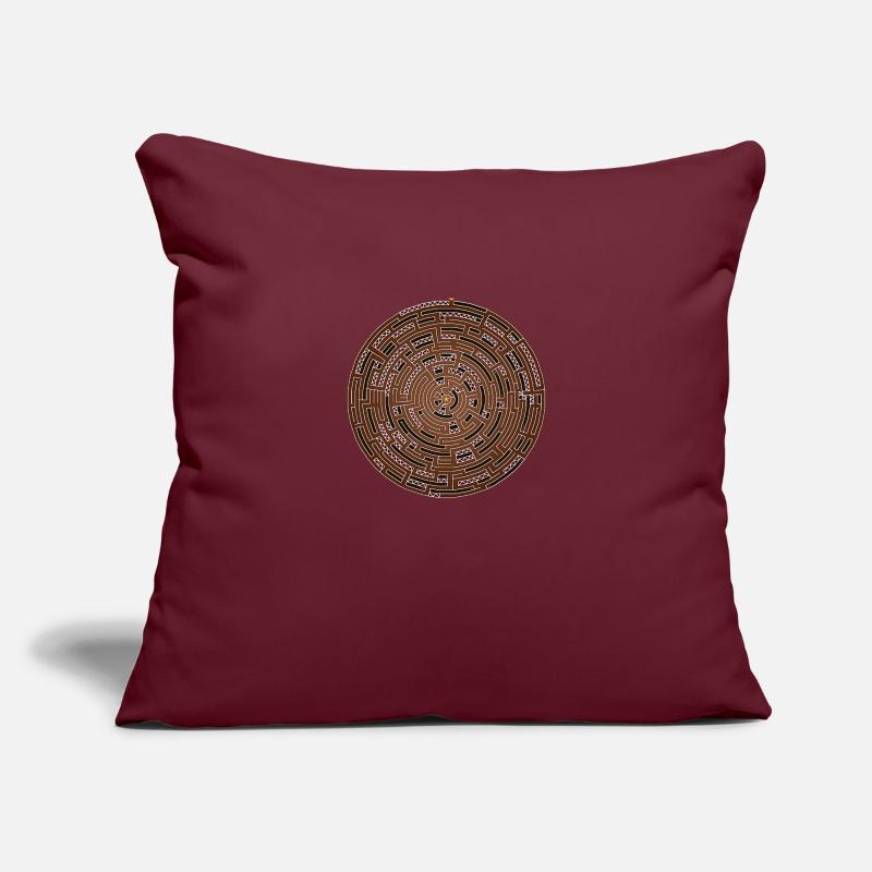 Labyrinthe Housse de coussin décorative 45 x 45 cm