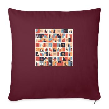 biblique 9 - Housse de coussin décorative 45 x 45 cm - bordeaux - Devant