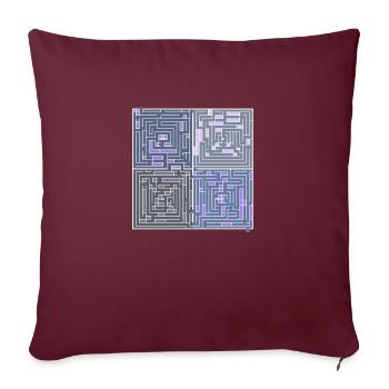 Maze 2 (transparent background) - Sofa pillowcase 17,3'' x 17,3'' (45 x 45 cm) - burgundy - Front