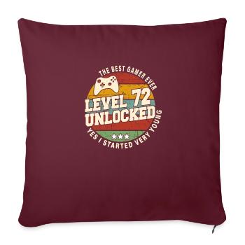 Original 1952 72e Anniversaire Cadeau Retro - Housse de coussin décorative 45 x 45 cm - bordeaux - Devant