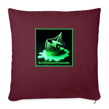 3D Drucker - Schmelzerfreunde - Sofakissenbezug 45 x 45 cm - Burgunderrot - Vorne