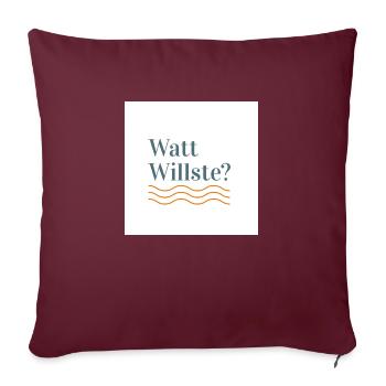Watt Willste - Sofakissenbezug 45 x 45 cm - Burgunderrot - Vorne