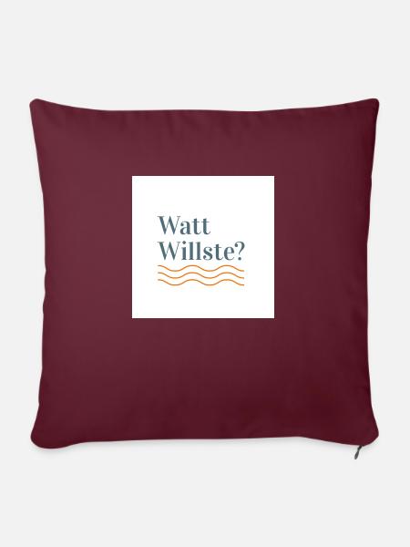 Watt Willste - Sofakissenbezug 45 x 45 cm - Burgunderrot