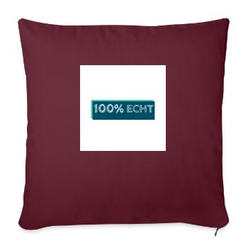 100% Echt - Sofakissenbezug 45 x 45 cm - Burgunderrot - Vorne