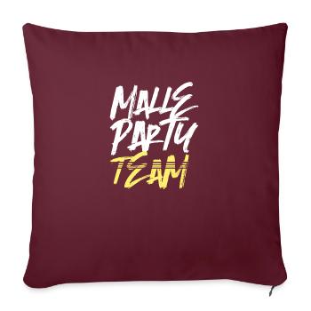 équipe de fête malle - Housse de coussin décorative 45 x 45 cm - bordeaux - Devant