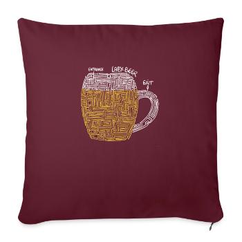 Laby Beer - Sofa pillowcase 17,3'' x 17,3'' (45 x 45 cm) - burgundy - Front
