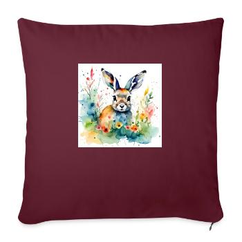 Bunny coloured - Sofa pillowcase 17,3'' x 17,3'' (45 x 45 cm) - burgundy - Front