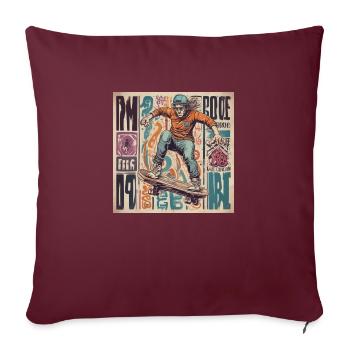 Planchistes - Housse de coussin décorative 45 x 45 cm - bordeaux - Devant