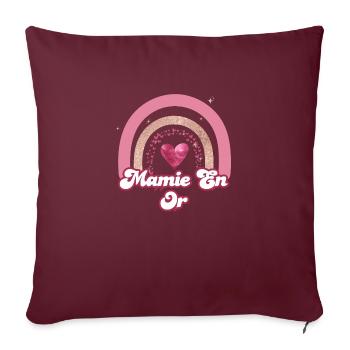 Rose Rainbow Gold Granny - Granny Geschenk - Sofakissenbezug 45 x 45 cm - Burgunderrot - Vorne