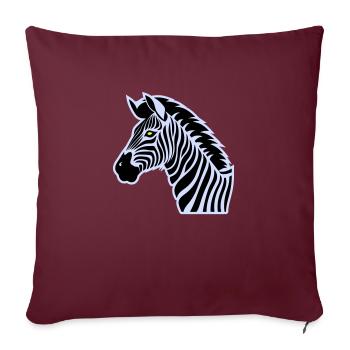 zebra - Sofakissenbezug 45 x 45 cm - Burgunderrot - Vorne