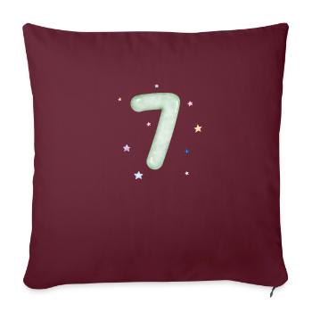 7e anniversaire watercolor étoile - Housse de coussin décorative 45 x 45 cm - bordeaux - Devant