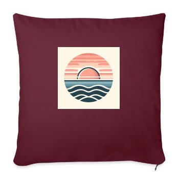 Oceanic Serenity - Sofakissenbezug 45 x 45 cm - Burgunderrot - Vorne