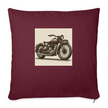 Vintage Moto Artistry - Sofakissenbezug 45 x 45 cm - Burgunderrot - Vorne