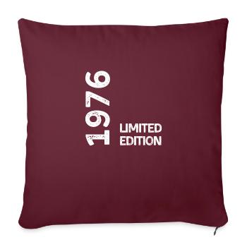 1976 limited edition - Housse de coussin décorative 45 x 45 cm - bordeaux - Devant