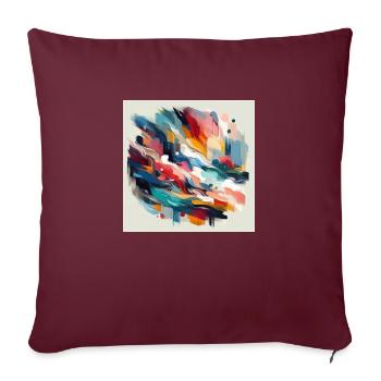 La Paix - Housse de coussin décorative 45 x 45 cm - bordeaux - Devant
