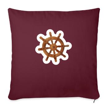 boat - Sofa pillowcase 17,3'' x 17,3'' (45 x 45 cm) - burgundy - Front