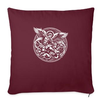 Archange Saint Religion Dieu Ange Foi Michael - Housse de coussin décorative 45 x 45 cm - bordeaux - Devant