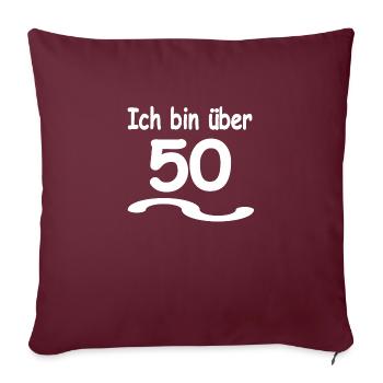 Opa - Sofakissenbezug 45 x 45 cm - Burgunderrot - Vorne