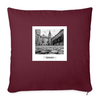 Schloss Wolfsburg - Sofakissenbezug 45 x 45 cm - Burgunderrot - Vorne