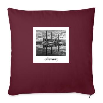 Kraftwerk Wolfsburg - Sofakissenbezug 45 x 45 cm - Burgunderrot - Vorne