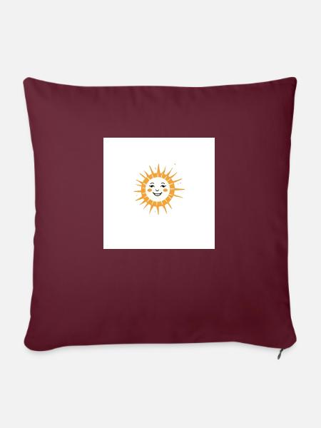 Sonne - Sofakissenbezug 45 x 45 cm - Burgunderrot
